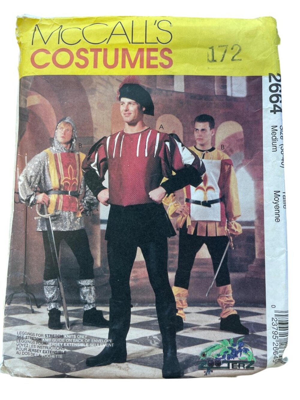 McCalls 2664 Sewing Pattern Medium Costumes Medieval Doublet Tabard Cosplay CUT